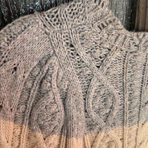 La Vie Rebecca Taylor Cable Striped Pullover sweater size XL - Picture 7 of 8